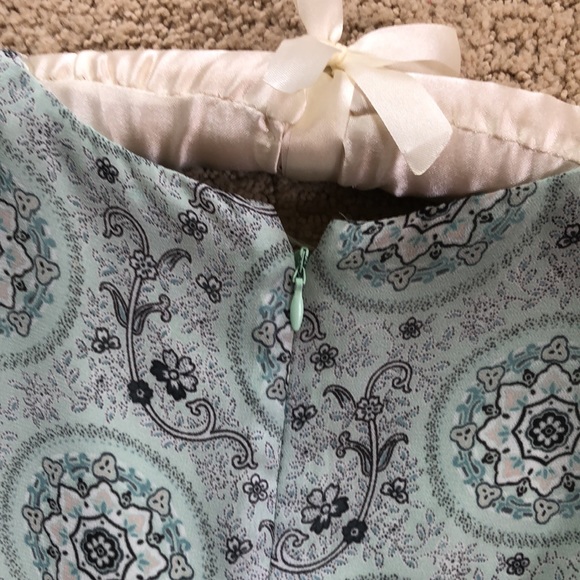 Loft sea green sleeveless dress with lace detail - Picture 10 of 16